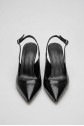 Kentay Black Leather High-Heeled Shoes