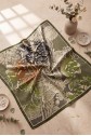 Botanical Effect Rayon Scarf -PISTACHIO GREEN