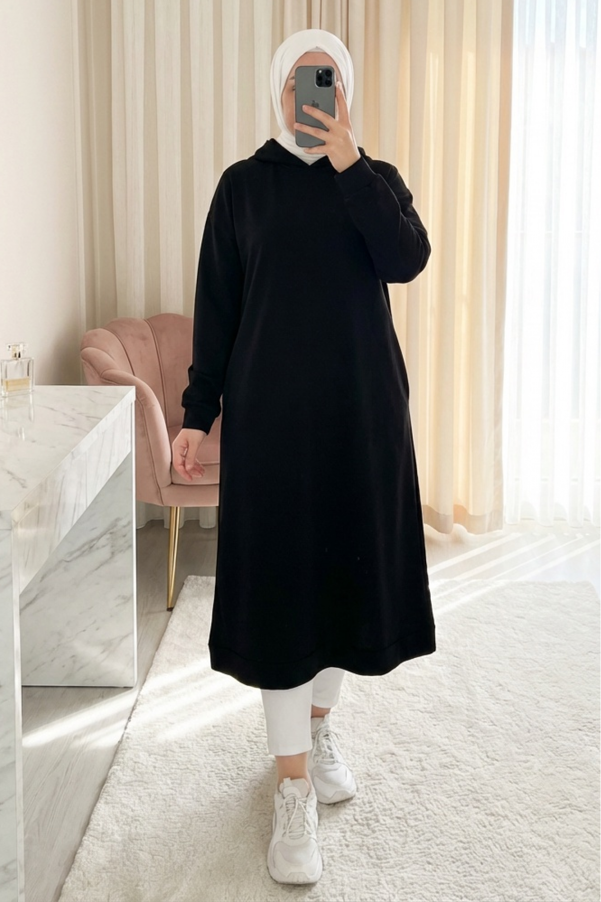 Atlas Hooded Long Simple Basic Sweatshirt