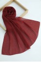 Düz Coton Şal -Bordo