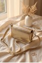 Minimalist Magnetic Closure Shoulder Crossbody Bag -Gold
