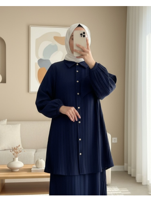 Kolu Fırfır Detaylı  Lastikli Tunik -Laci