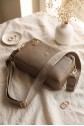 Zippered Crossbody Bag -Light coffee