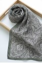 Geleneksel Floral Desenli Coton Şal -Haki