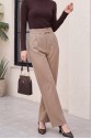 Lycra Trousers with Velcro Waist -Mink color