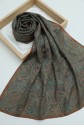 Traditional Floral Patterned Cotton Scarf -Snuff