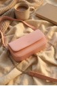 Box Bag with Removable Double Straps and Magnetic Closure -Pink