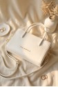 Minimalist Design Double Handle Long Shoulder Bag -White