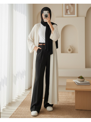 Kadın Yüksek Bel Palazzo Pantolon 30051 - Siyah