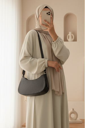 Kadın Kahverengi Düz Baget Çanta 010167