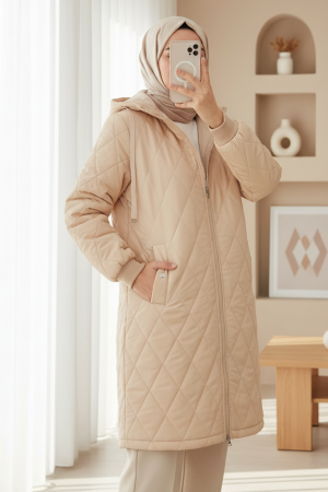 5130 Salaş Şişme Mont - Vizon