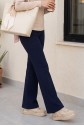 Spanish Leg Lace Detail Jeans -Navy blue