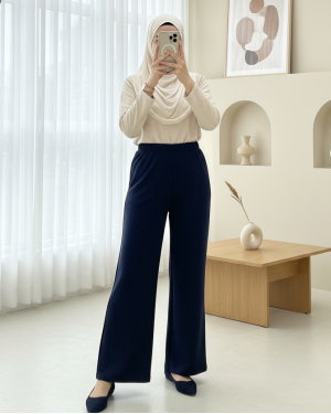 İthal Kumaş İspanyol Paça Pantolon   -Laci