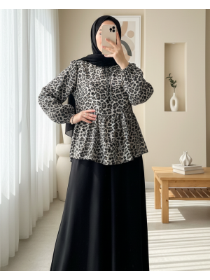 Women's Patterned Long Sleeve Blouse 970 