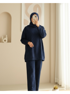 Serpme Taş Detaylı Pantolonlu Oysho Takım  -Laci