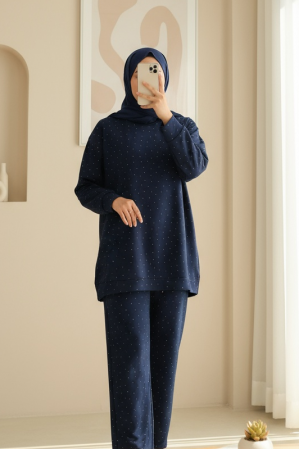 Serpme Taş Detaylı Pantolonlu Oysho Takım  -Laci