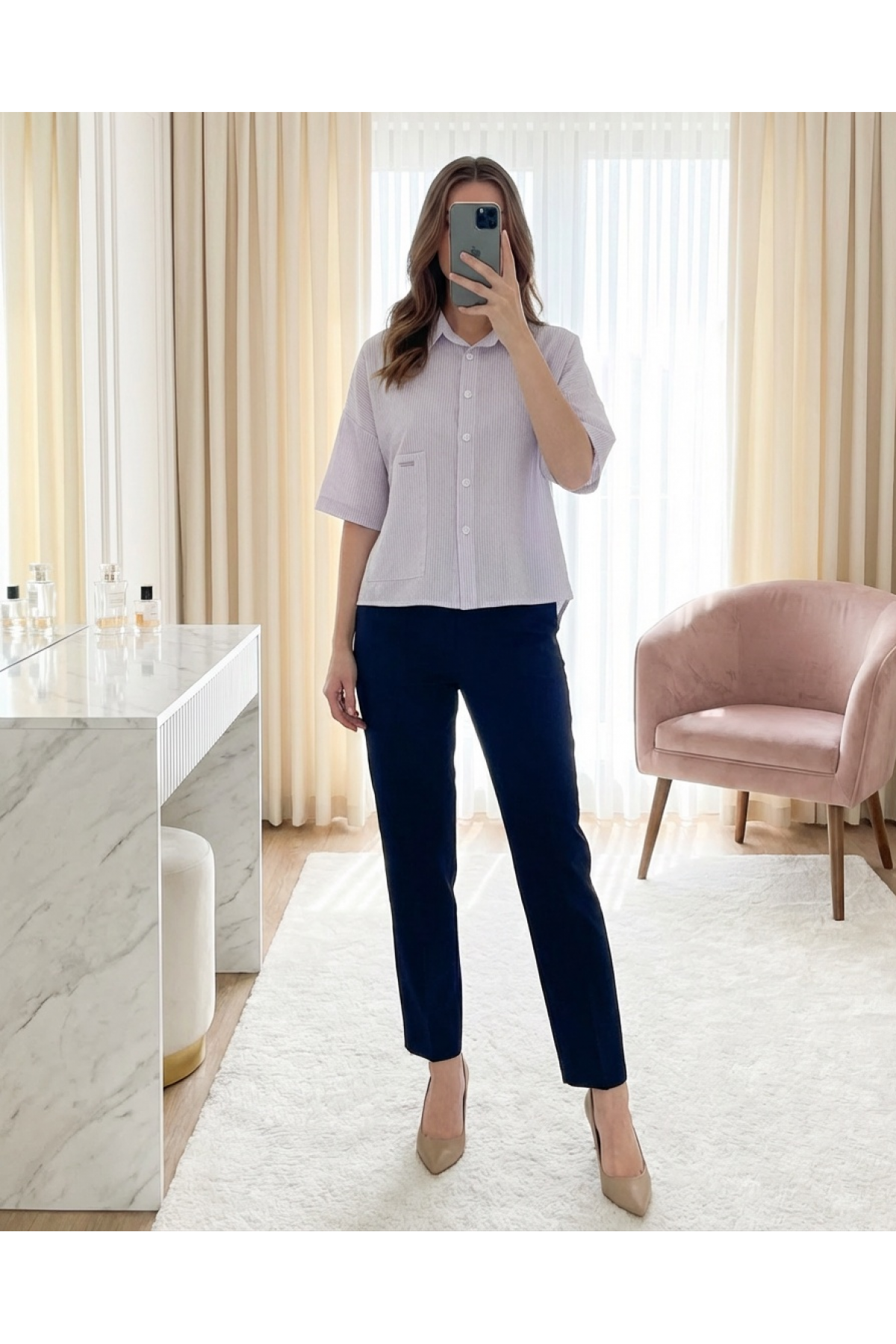 Women's Short-Sleeved Pocket Shirt 