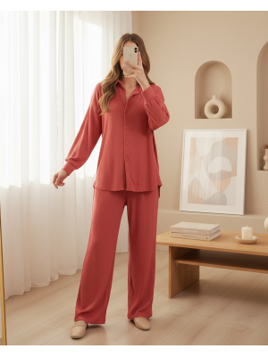 5858 Örme İkili Takım - Gül Kurusu