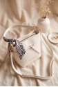 Scarf Detail Chain Strap Shoulder Bag -White