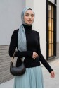 بلوزة داخلية بأكمام طويلة وياقة عالية -Black