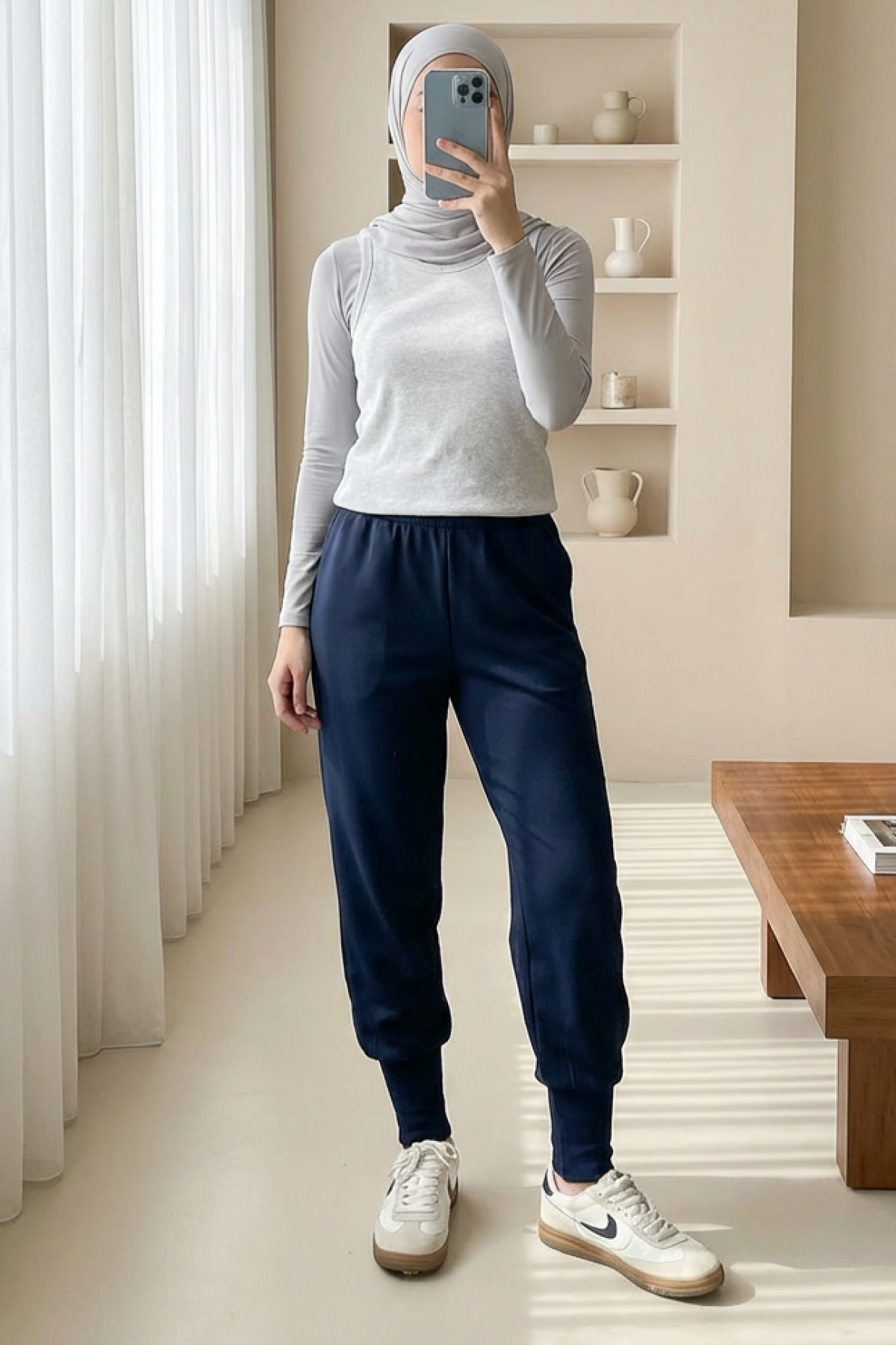 Women's Carrot Pants with Hem Detail 