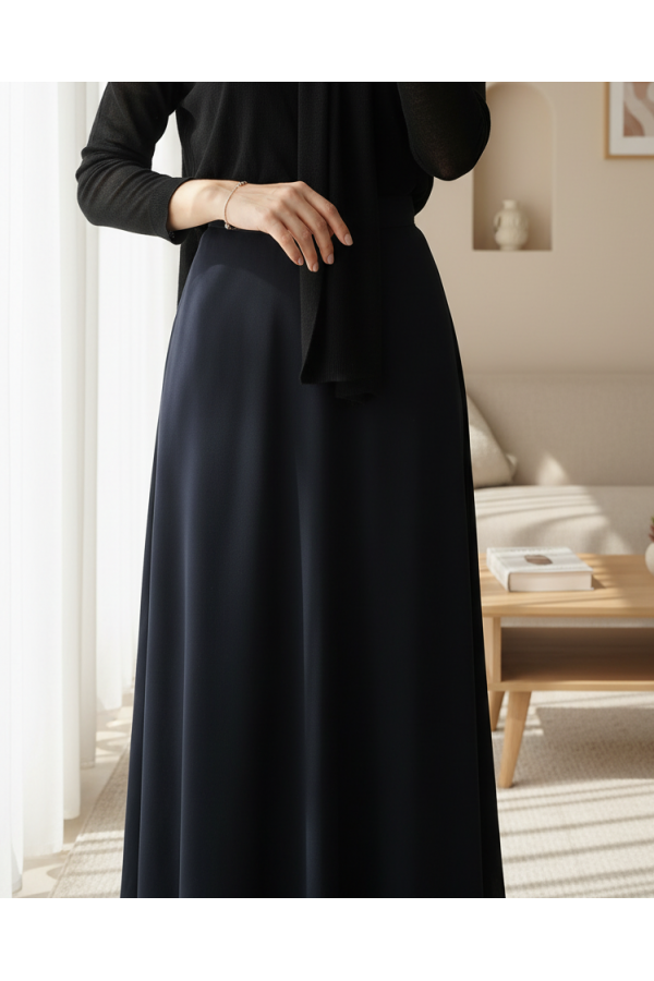 Women's Hidden Zippered Opening Skirt 