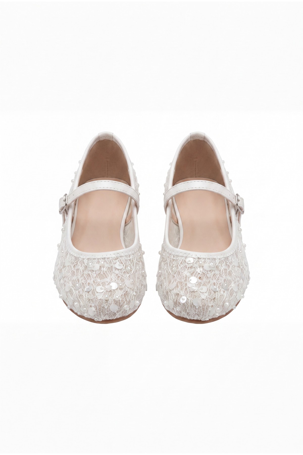 Cawe White Tulle Ballet Flats