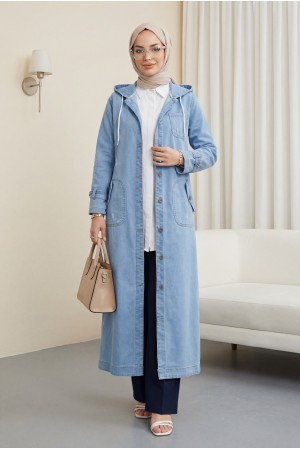 Katlama Cep Kot Kap -Mavi