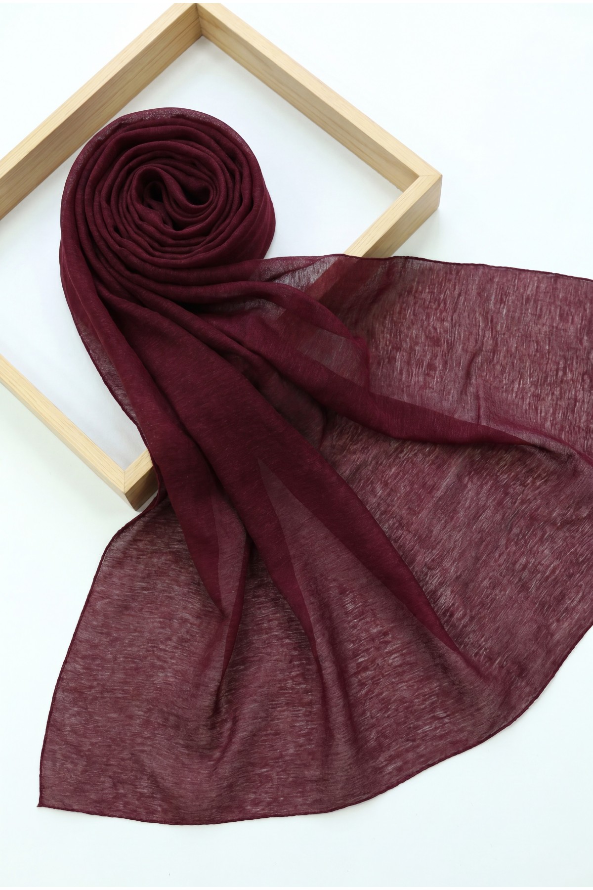 Glittery Voile Scarf -Maroon
