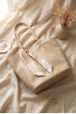 Crossbody Women's Bag with Scarf Detail and Shoulder Strap -Mink color