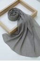 Plain Cotton Scarf - Light grey