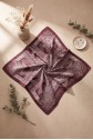 Sketch Patterned Rayon Scarf -Damson