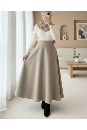 انغلق خبأ ألف خط تنورة    -اللون البيج