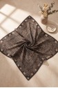 Authentic Patterned Cotton Scarf -Mink color