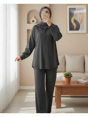 5858 Örme İkili Takım - Antrasit