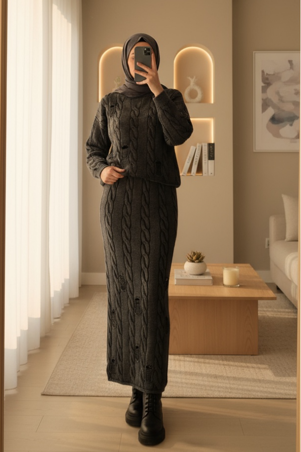 Triko Uzun Etek  - 32030ETK