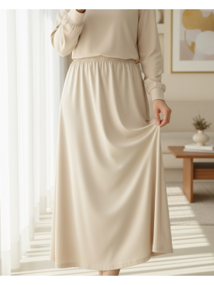 Araboy Jupon Astar Etek -Krem