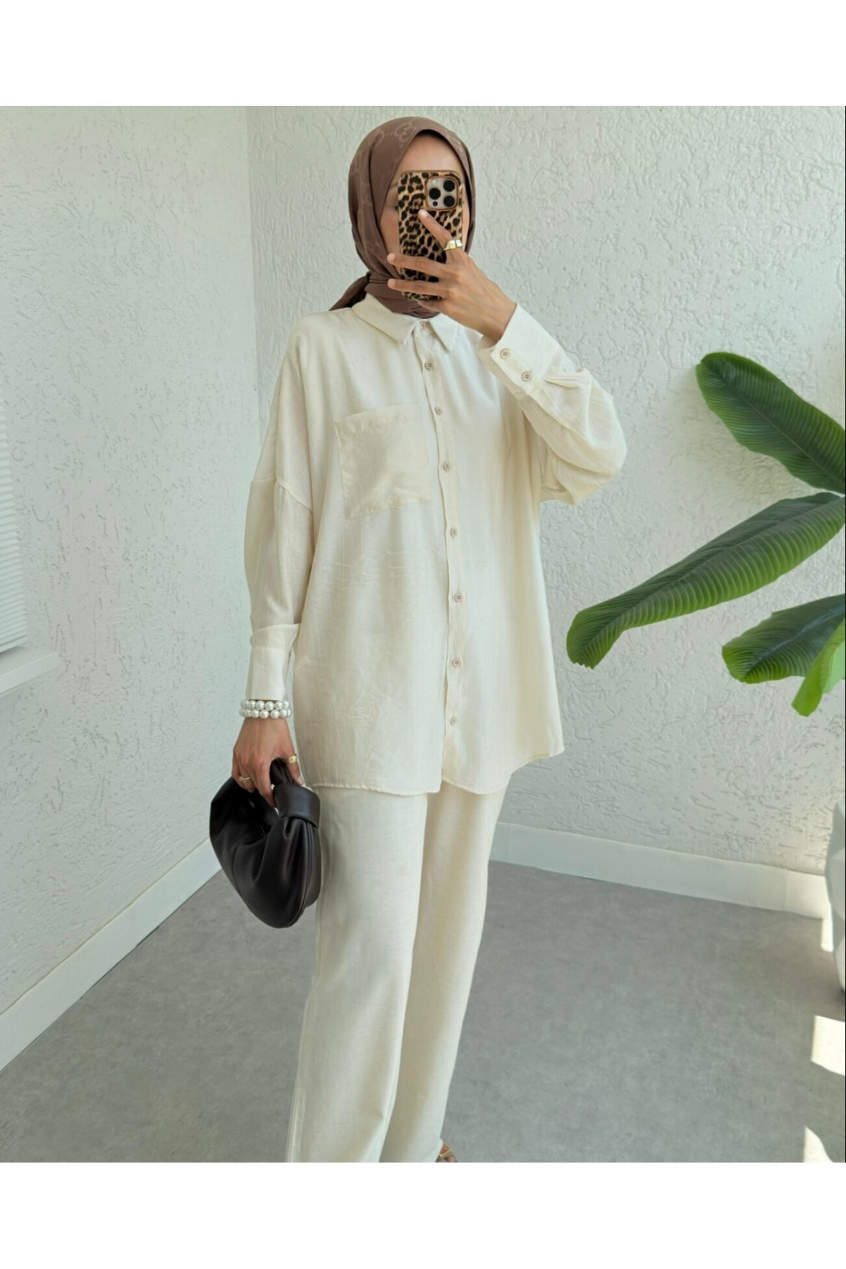 Single Pocket Long Back Casual Shirt - Beige
