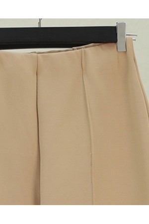 بنطلون ليكرا بخصر مطاطي -اللون البيج