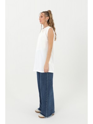 Kadın Kolsuz Basic İçlik Tunik - 10223TUN