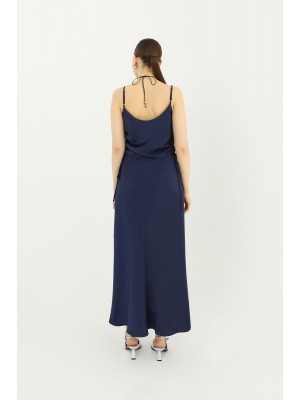 Kadın Saten Uzun Etek - 24S-31614ETK