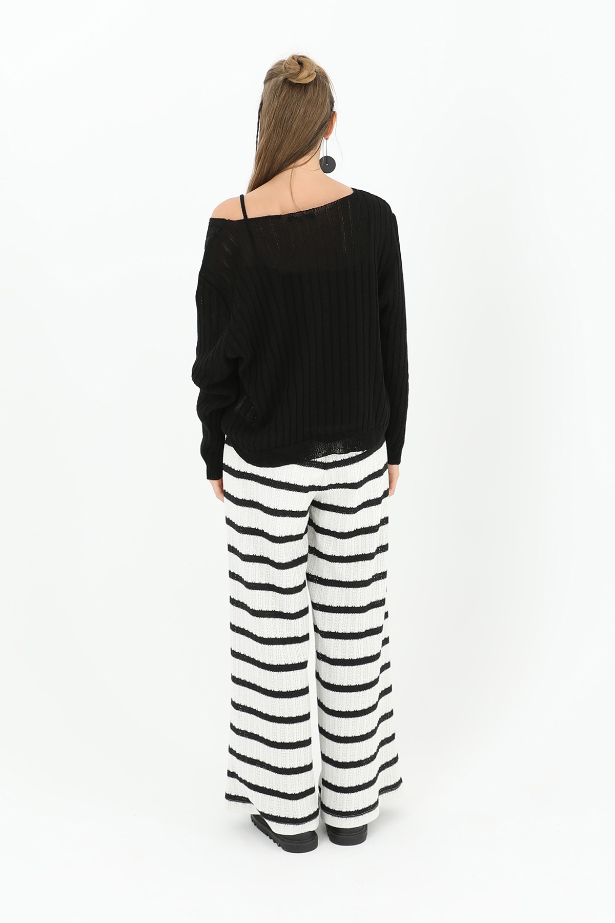 Women's Knitted Two-Piece Blouse Set  