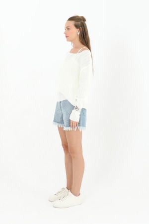 Kadın Örme İkili Bluz Takım  - 31779BLZ