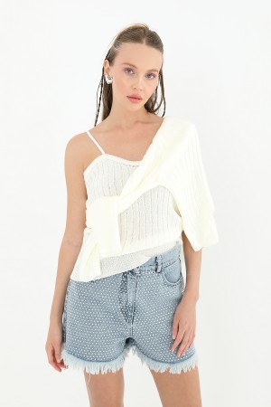 Kadın Örme İkili Bluz Takım  - 31779BLZ