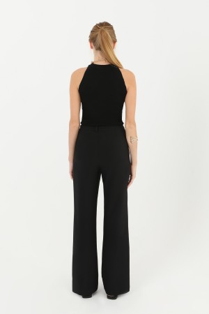 Kadın Yuvarlak Yaka Sıfır Kollu Bluz  - 31860BLZ