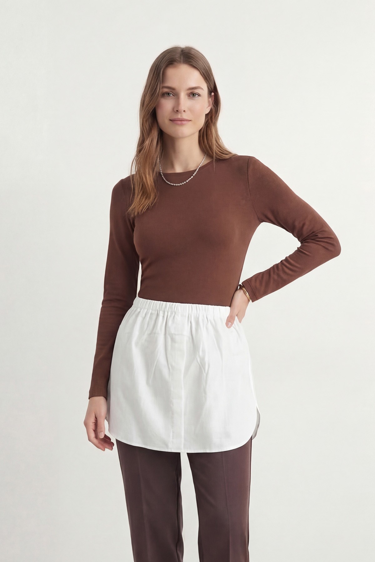 Women's Layered Skirt and Undershirt Set – 40001ETK