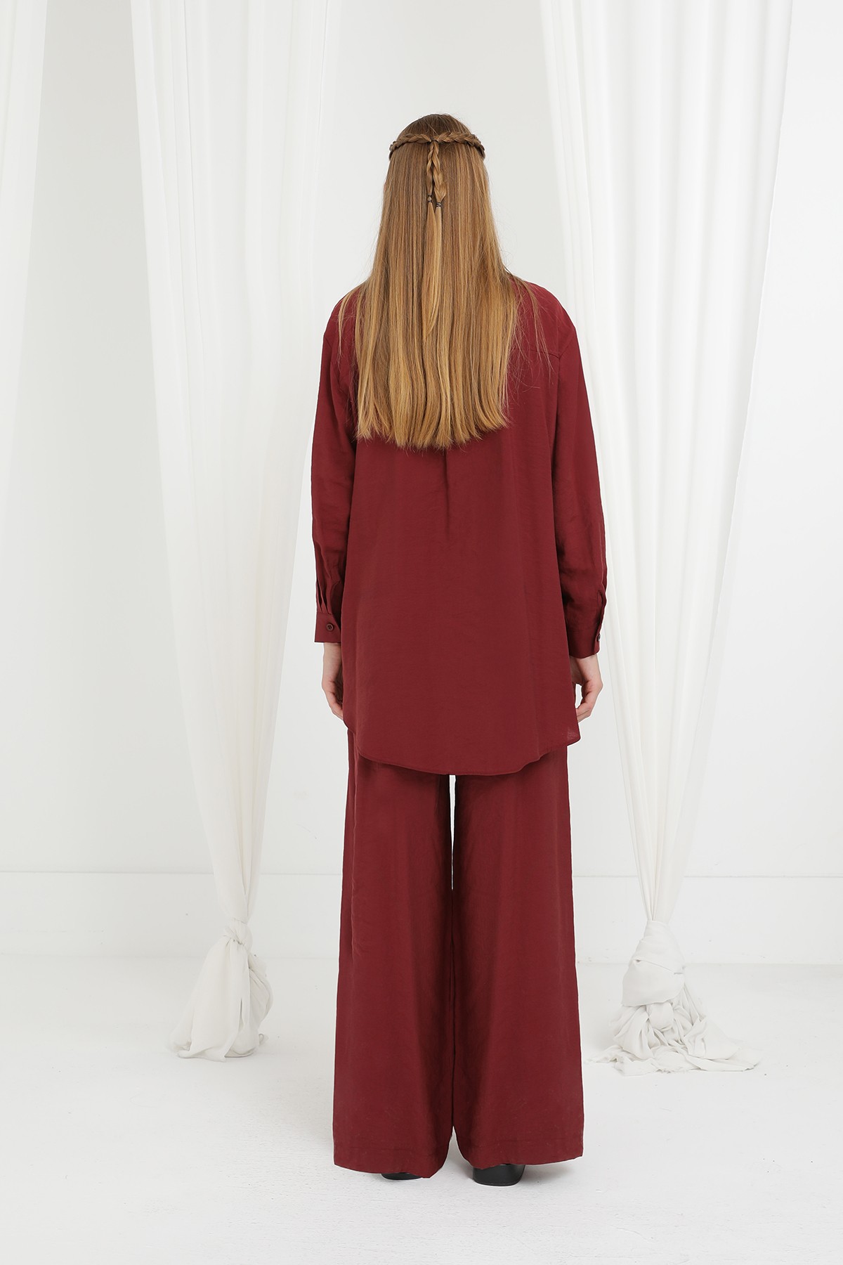 Women's Asymmetrical Layered Detailed Shirt Trouser Set