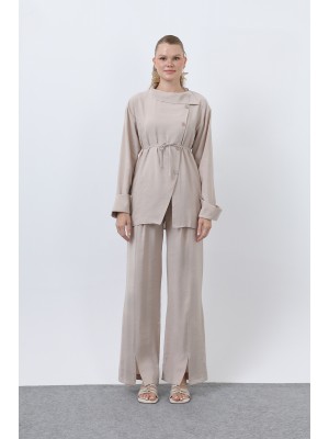 Kadın Düğmeli Oversize Günlük Set Takım

-20677TKS