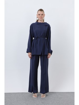 Kadın Düğmeli Oversize Günlük Set Takım

-20677TKS