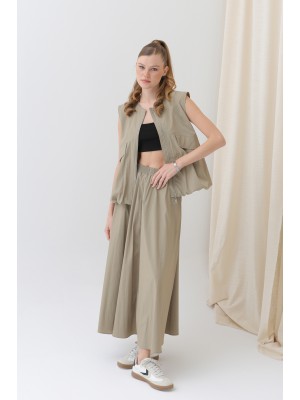 Women's Oversize Zippered Vest 